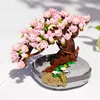 Romantic bouquet Potted Mini Building blocks Girl toys DIY design building blocks Flower ornaments decorate Christmas gifts 1