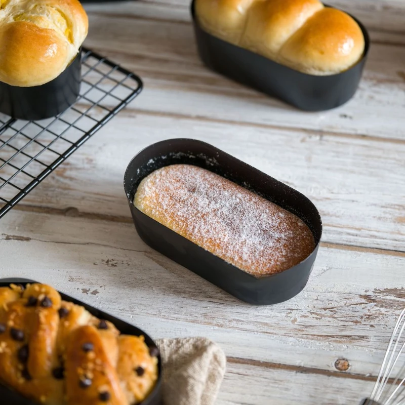 2pcs Silicone Mini Loaf Pan Mini Bread Pan Non-Stick Cheesecake Baking Mold