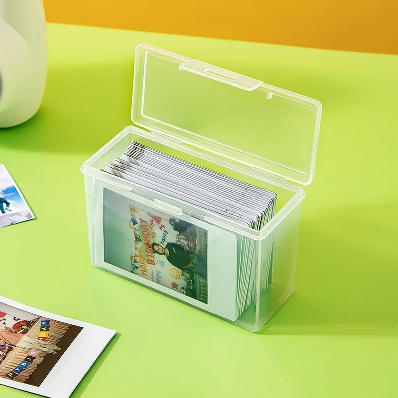 Card Holder 1PCS Transparent Idol Kpop Albumes Photo Storage Photocards Small Collection Organizer Box
