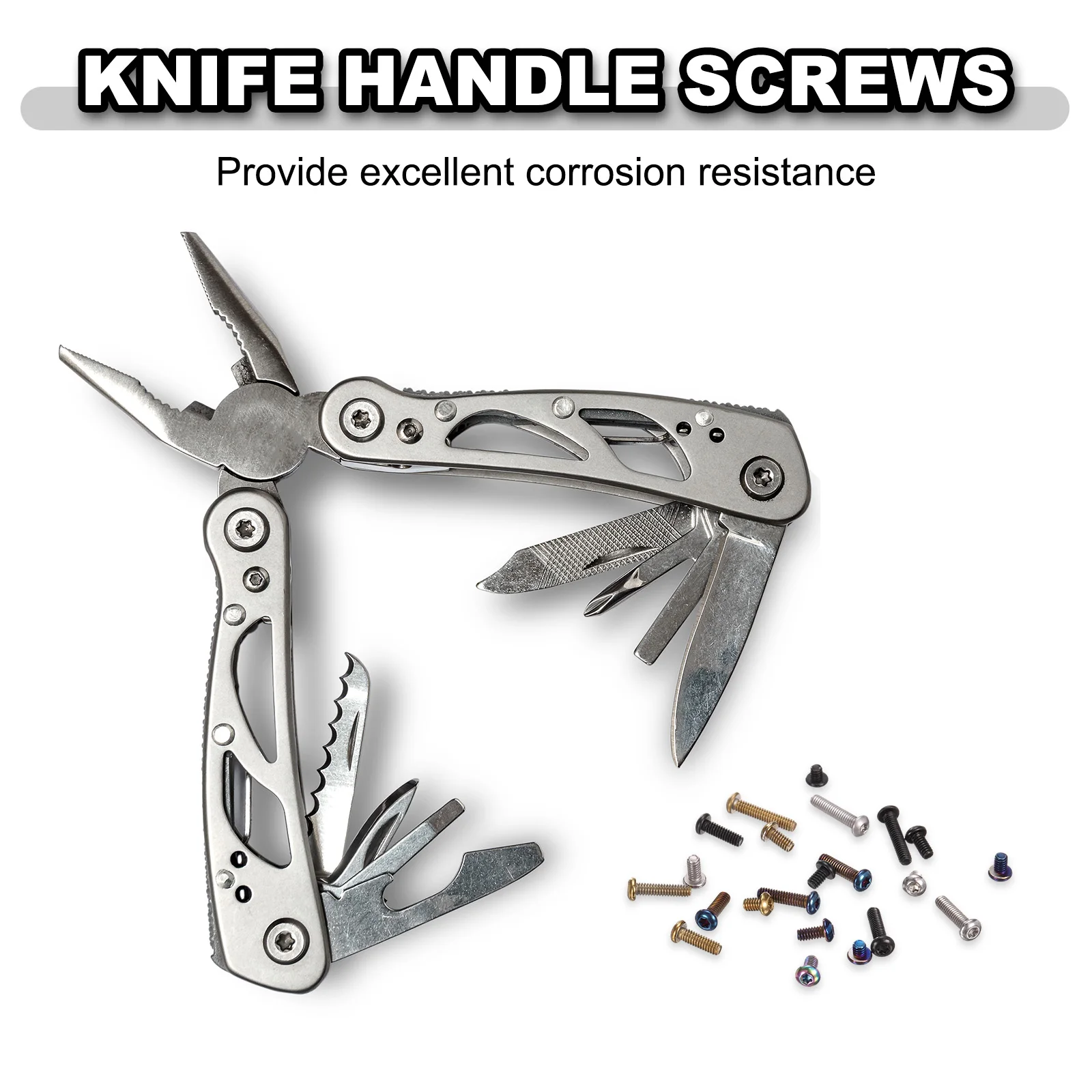4/10/20pcs Pocket Clip Screws T6 Torx Head 2-56UCN 3.5/4.5/6/7.2mm Thread Length Folding Knife Fasteners for Blade Fixing