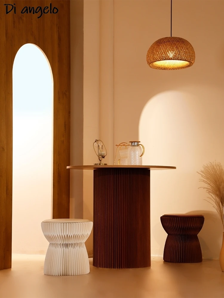 Household Folding Shoe Changing Stool Cloud Stools Small Stool Foot Portable Low Children Round Paper Flower