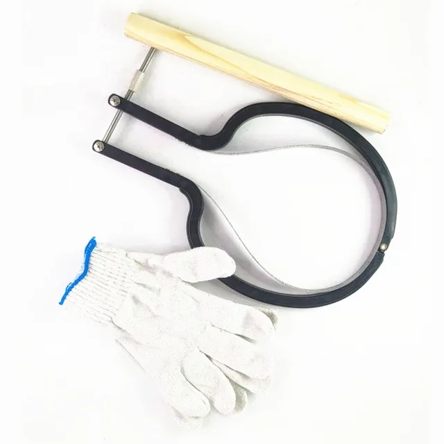 Malathorne Table Tennis Rubber Cutter Frame Knife Set for Cutting Rubber Sheet, Rolling Stick and Gloves Included 3