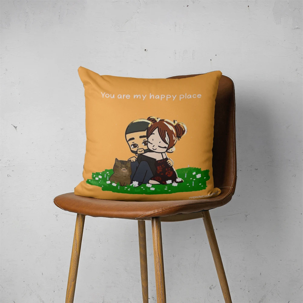 

CUTE CAT PILLOW 071 Customizable Bedroom Bed Sofa Hotel Car Lumbar Pillow Fashion Decorative Pillow Cover