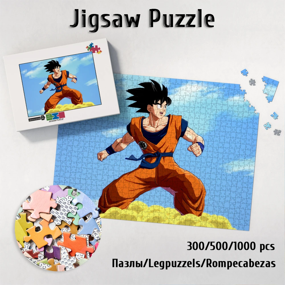 Cartoon Son Goku Large Adult Jigsaw for Kids Educational Toy Bandai Dragon Ball Toys for Children Restless Fun Family Game Hobby inside out joy unique design puzzle pixar series movies board games classic cartoon series toy for children restless family game