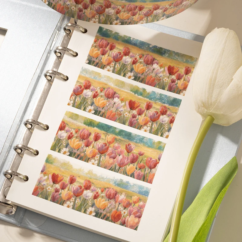 8PCS/LOT 꽃의 바다 시리즈 귀엽고 사랑스러운 장 접착 종이 마스킹 와시 테이프