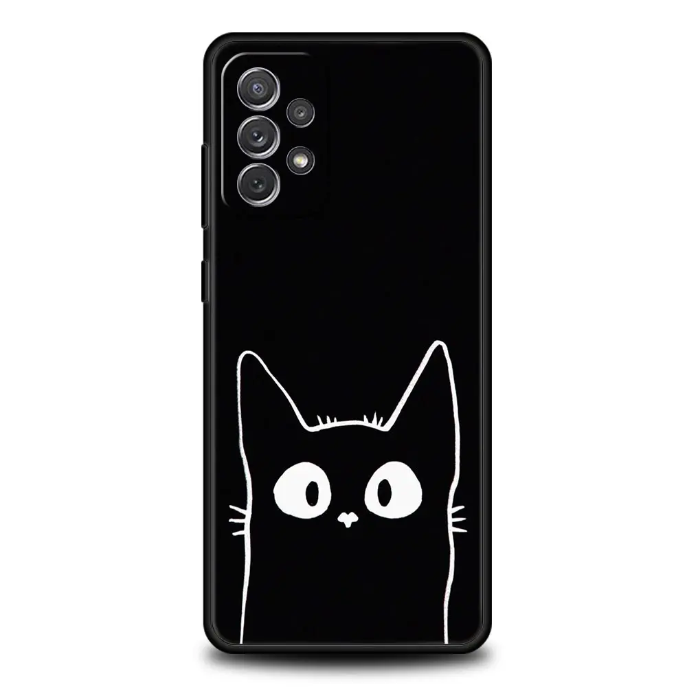 Cute Cartoon Black Cat Phone Case Cover