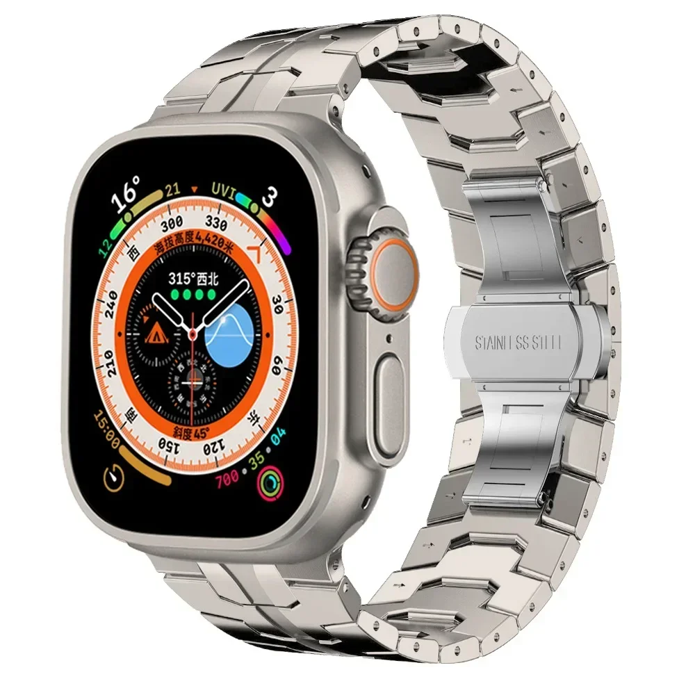 Luxury Titanium Color Stainless Steel Strap