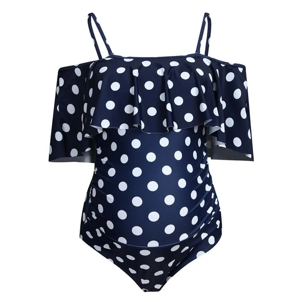 Swimsuit Chic Polyester Short Ruffle Design Maternity Swimwear for Travel Bathing Suit Women Swimwear