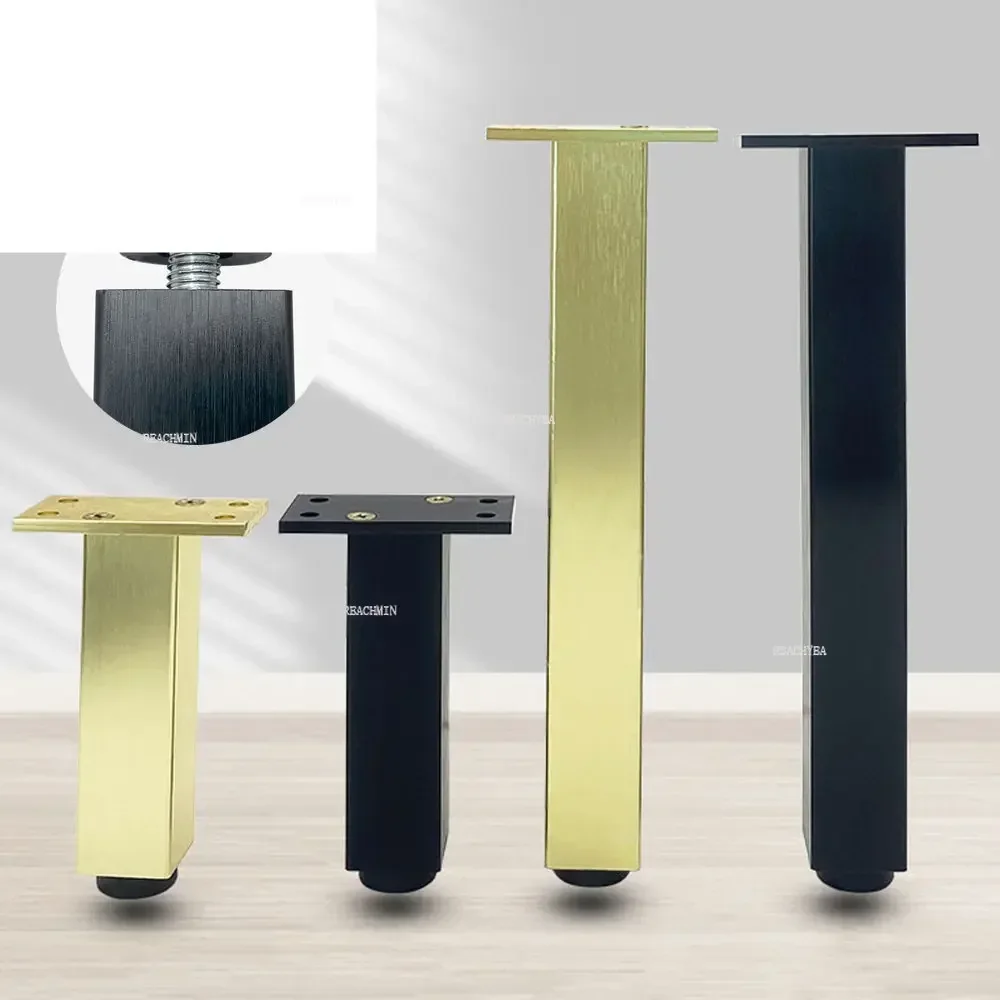 

4pcs Aluminum Alloy Furniture Legs Metal Adjustable Cabinet Legs TV Stand Sofa Chair Coffee Table Feet Height 6/8/10/20/30/40cm