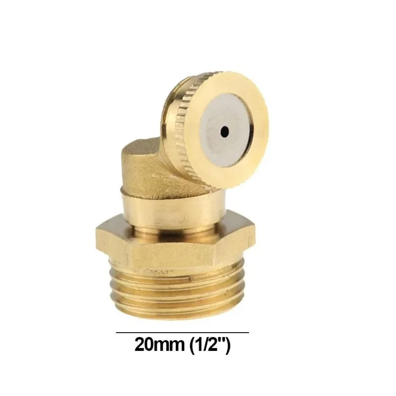 1/2" Misting Nozzle Brass Atomizing Spray Fitting Nebulizer Hose Connector Water Sprinkler Adjustable Garden Lawn Irrigation 1Pc hose connector garden sprinkler irrigation sprinklers pressure washer nozzle garden irrigation nozzle drip irrigation sprinklers garden sprayer nozzles irrigation fittings