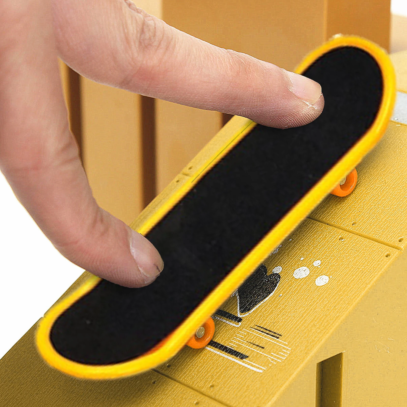 Mini Printed Mini Finger Skateboard Tech Truck Skateboards Alloy Stent Party Favors Gift Creative Flexible Finger Toy For Kids Finger Skateboard Toys Fingerboard Set