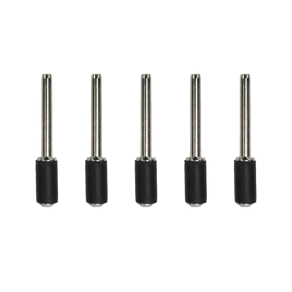 

5pcs 1/8inch Rubber Mandrel Grinder Drum Sandpaper Circle Kit For Hold Sand Drum Polish Sand Fiberglass Rotary Tools