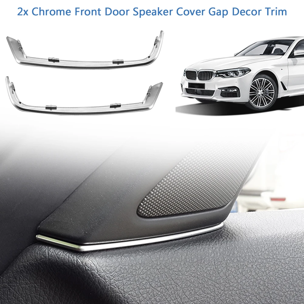 2pcs 전면 도어 스피커 커버 크리에이티브 스피커 장식 슬릿 스트립 BMW 5 시리즈 F10 인테리어 개조용