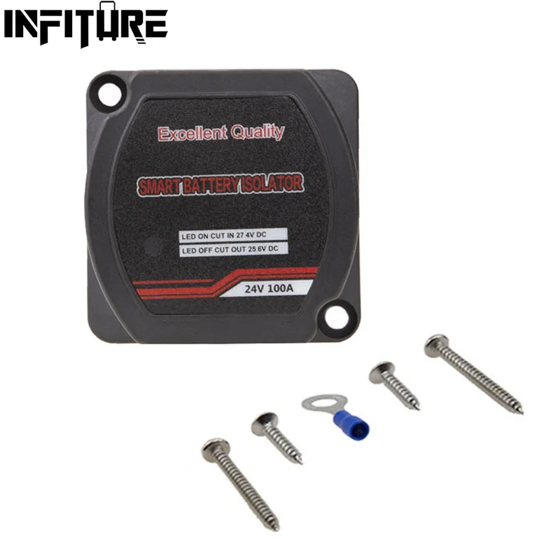

24V 100A Smart Auto RV Yacht Dual Battery Isolator For Heavy Duty Truck And RV 24V High Power Battery Split Charge Relay