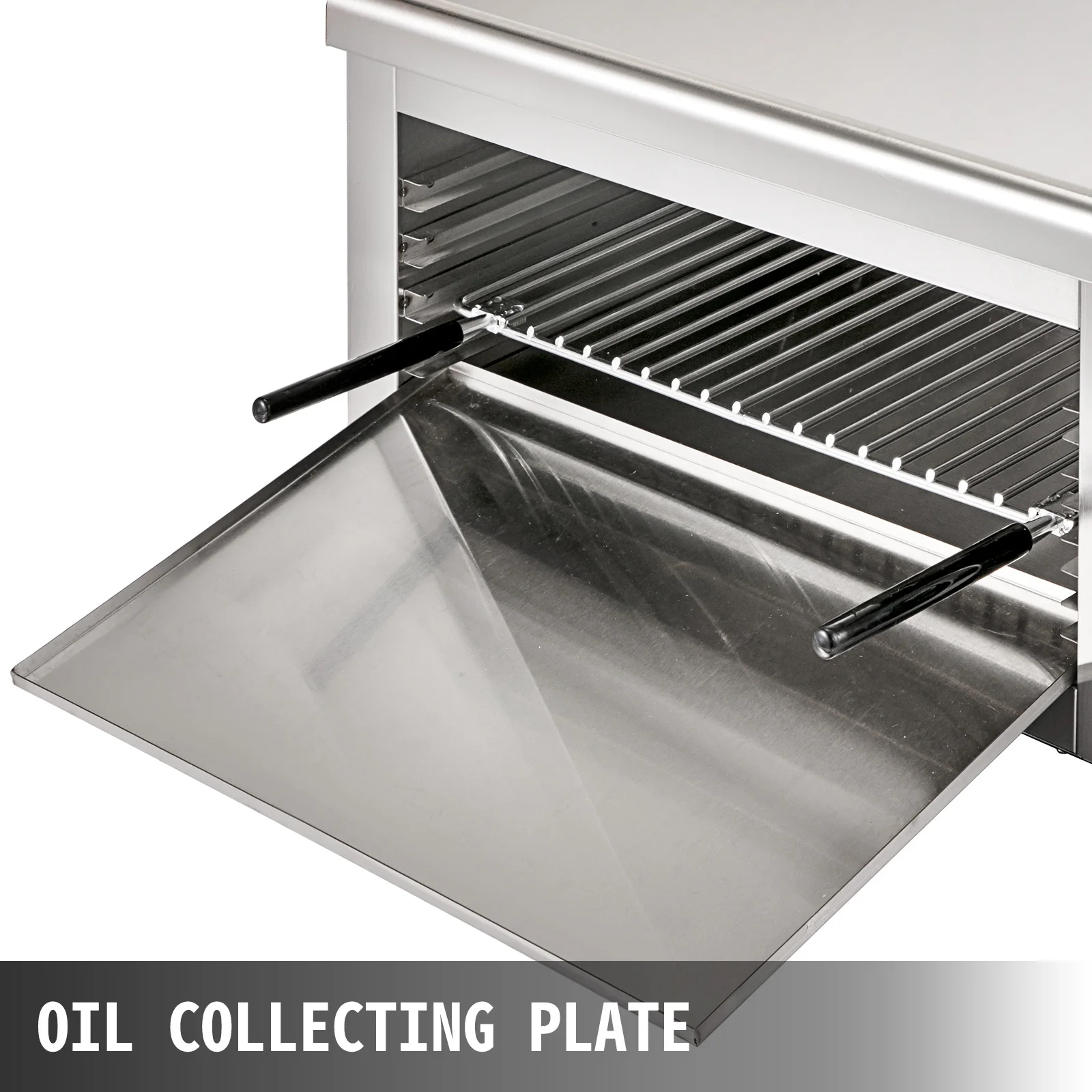 SucceBuy Electric Salamander Oven Adjustable Grid Kitchen Appliance Stainless Steel Broiler for Pizza Roast Chicken Commercial
