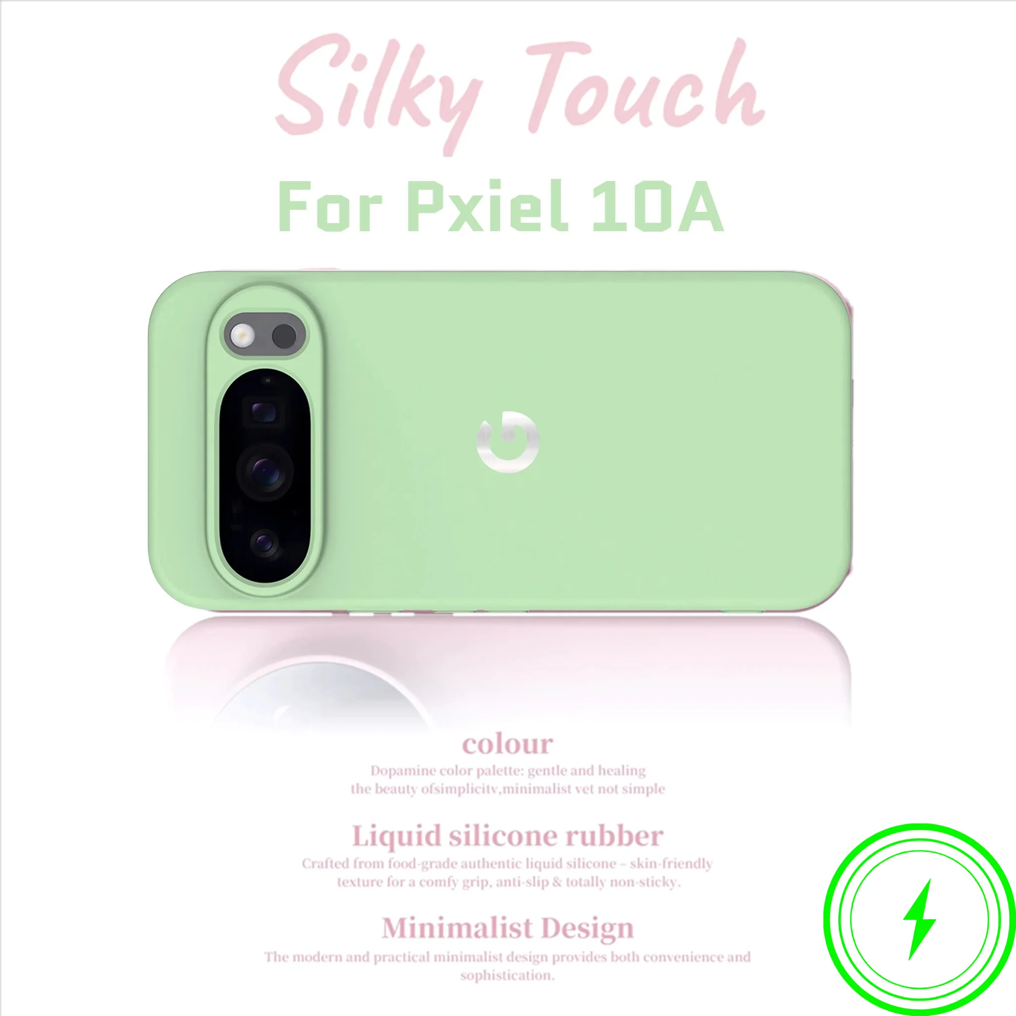 Luxury Macaron Color Liquid Silicone Magnetic Phone Case with Skin Touch Fleece Cover