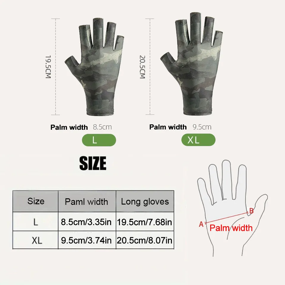 GTUBIKE Bike Gloves Half Finger MTB Ice Silk Cycling Gloves Anti-Slip Breathable Gloves Summer Shorts Gloves Fishing gloves