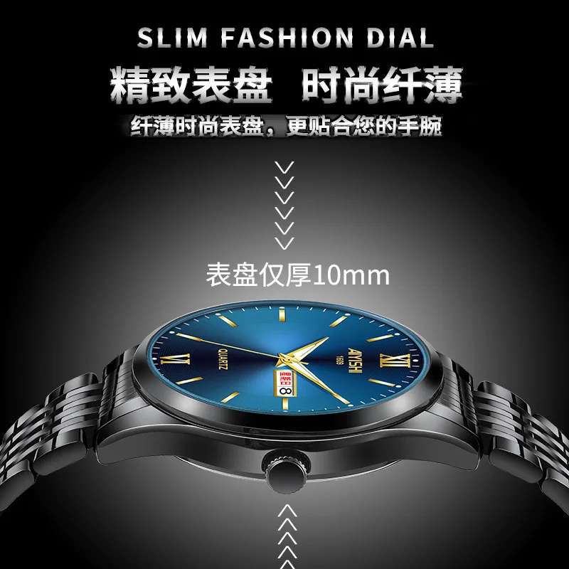 Top Brand Men Watches Luxury Relogio Masculino New Waterproof Stainless Steel Sport Waterproof Classic Design Men Quartz Watch