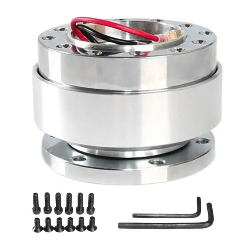 

Auto Universal Aluminum Racing Steering Wheel Snap Off Quick Release Hub Adapter Kit Fits For Car Sport Steering Wheel