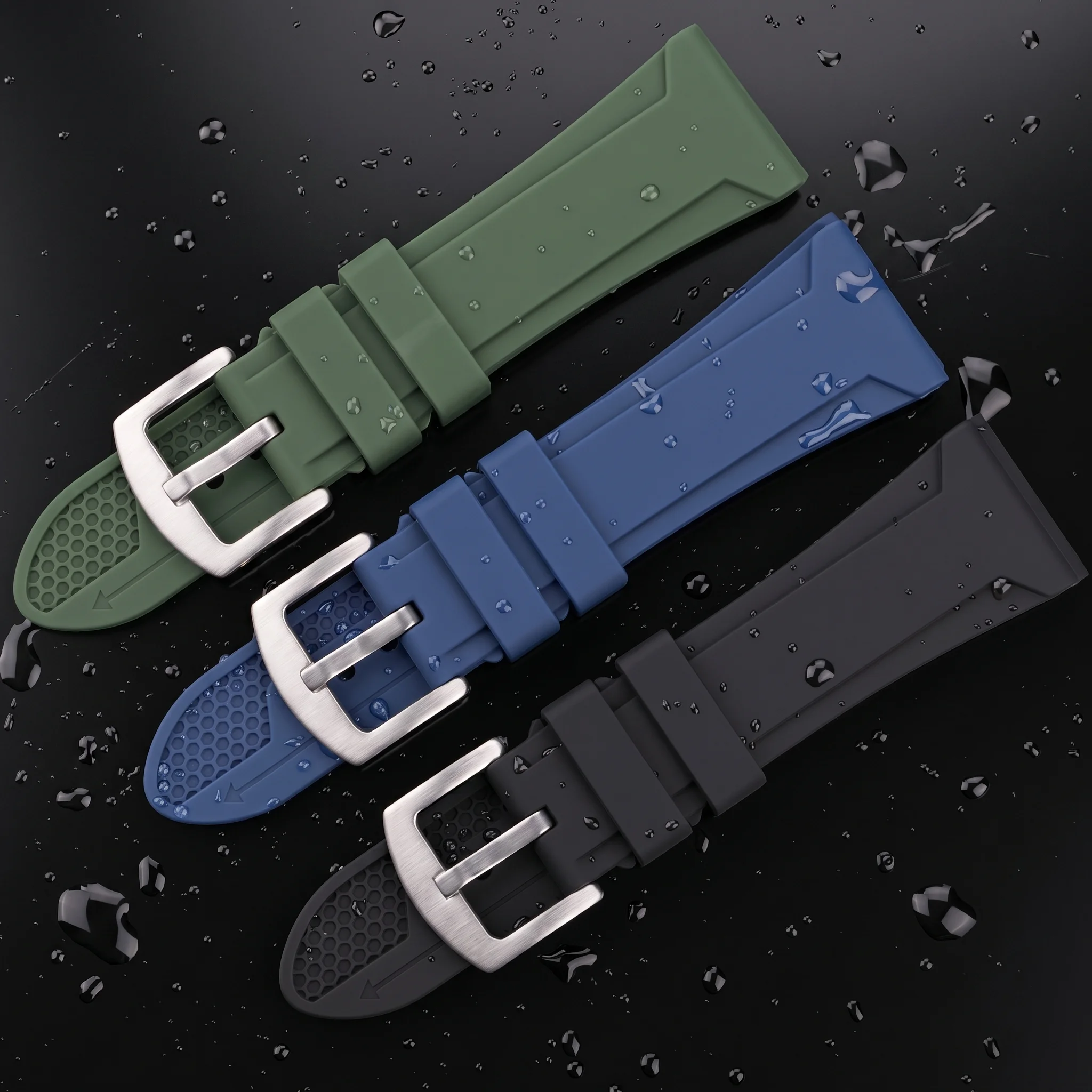 Versatile Waterproof Silicone Watch Band – Soft, Durable, and Stylish in Multiple Colors