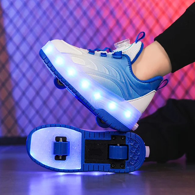 Zapatillas de deporte con luz Led para niños y niñas, zapatos deportivos brillantes con carga USB, para Parkour al aire libre, patín de ruedas - Imagen 4