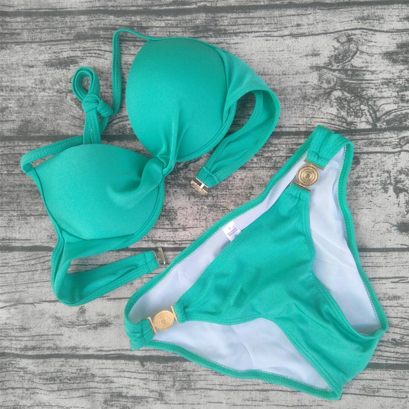 

Solid color women's swimsuit bikini 2023 Biquinis swimsuit bikini set sexy bikini