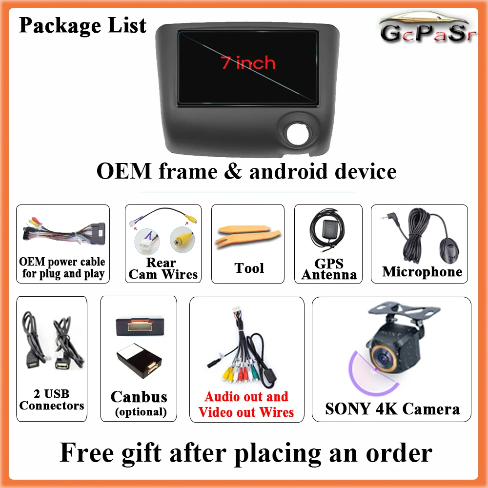 4+64GB For Toyota Echo 2000-2005 CarPlay Android 15 Car