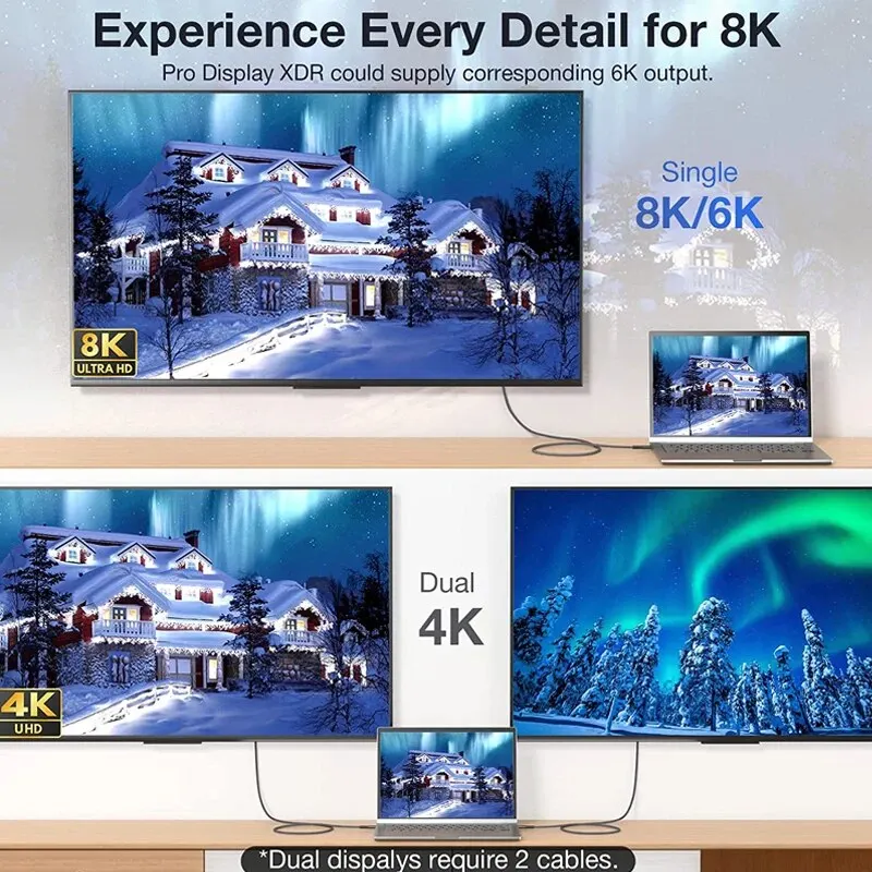 썬더볼트 3/4 노트북, 아이폰 15 프로 맥스 SSD용, 240W USB4 케이블, C타입 고속 충전 코드, 40Gbps 데이터 전송, 8K60Hz