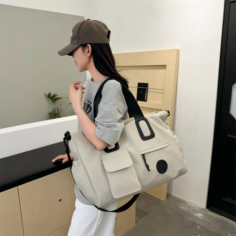 Oxford Fabric Shoulder Bag Gym Travel Duffle Large Capacity Waterproof Portable Swim Bag for Women Men Outdoor Sports 3