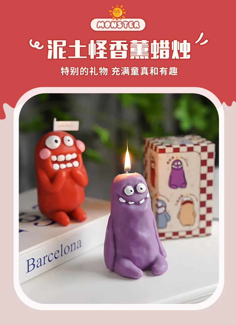 Clay Man Monster Candles Wholesale Funny Aromatherapy
