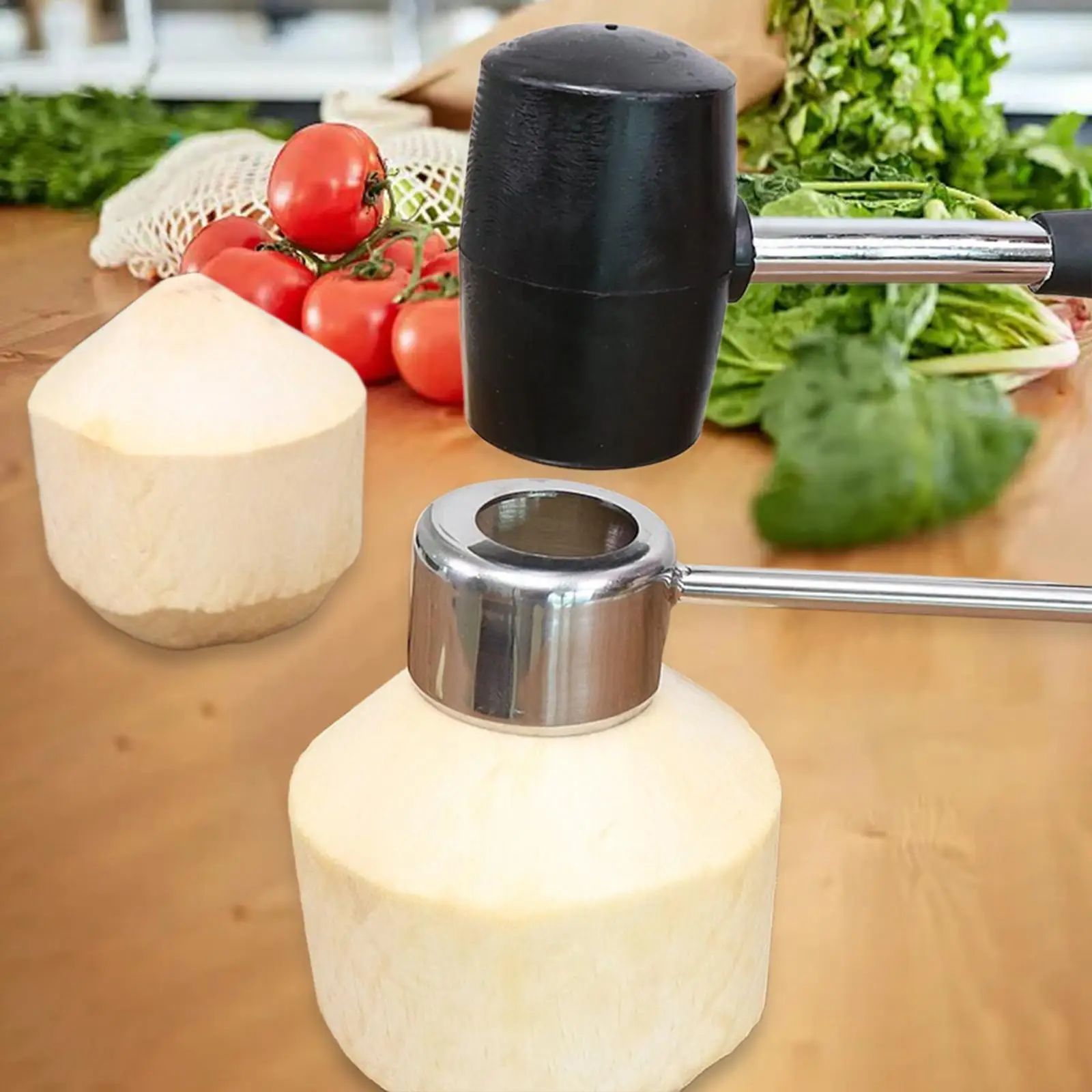 Coconut Opener Tool Set Portable Kitchen Accessories Fruit Opener Coconut Hole Puncher for Juice Kitchen Home Coconut Water
