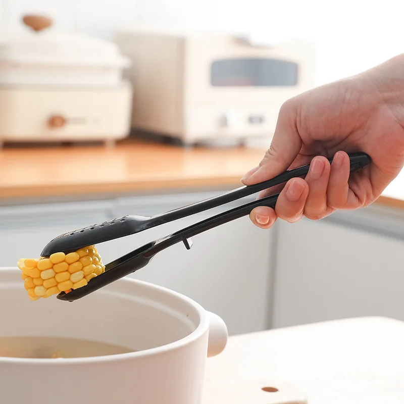 Two-in-One Kitchen Barbecue Food Tongs Steak Bread Clip Tableware Detachable Spoon Colander Home Cooking Accessories