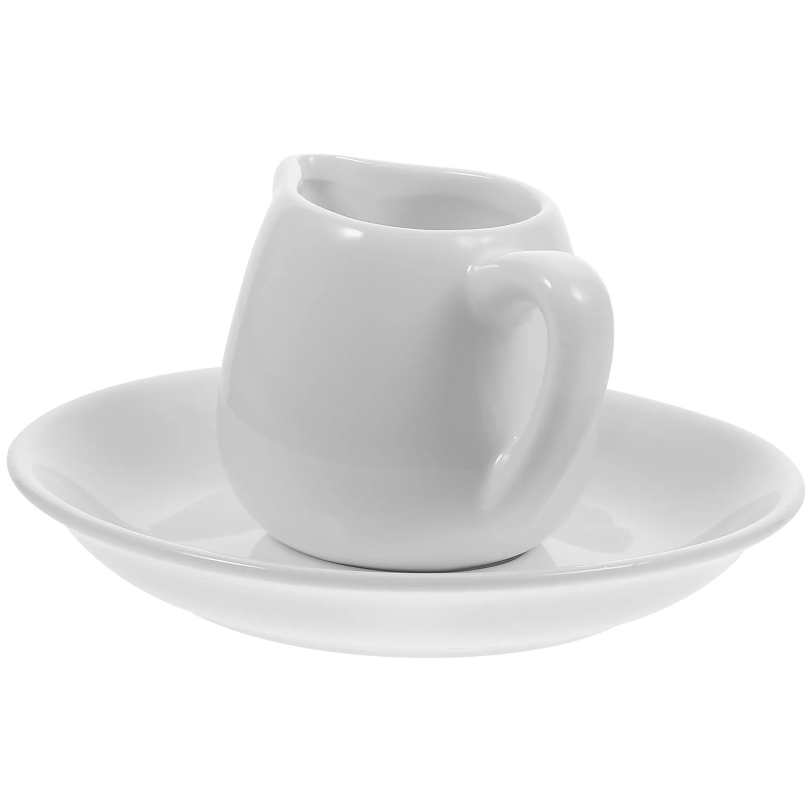 

Of Milk Jug Ceramic Cream Jug Gravy Boat Sauce Pitcher Milk Creamer Coffee Syrup Jug With Saucer Kitchen Milk Jug