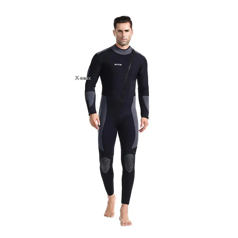 5mm Neoprene Wetsuit One-piece Women Men Long-sleeved Diving Suit Scuba Spearfishing Surfing Warm Swimsuit Equipment 5