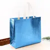 StoBag 10pcs Blue Silver Non-woven Tote Shopping Bag Fabric Portable Waterproof Storage Reusable Pouch Custom Logo(Extra Fee) 4