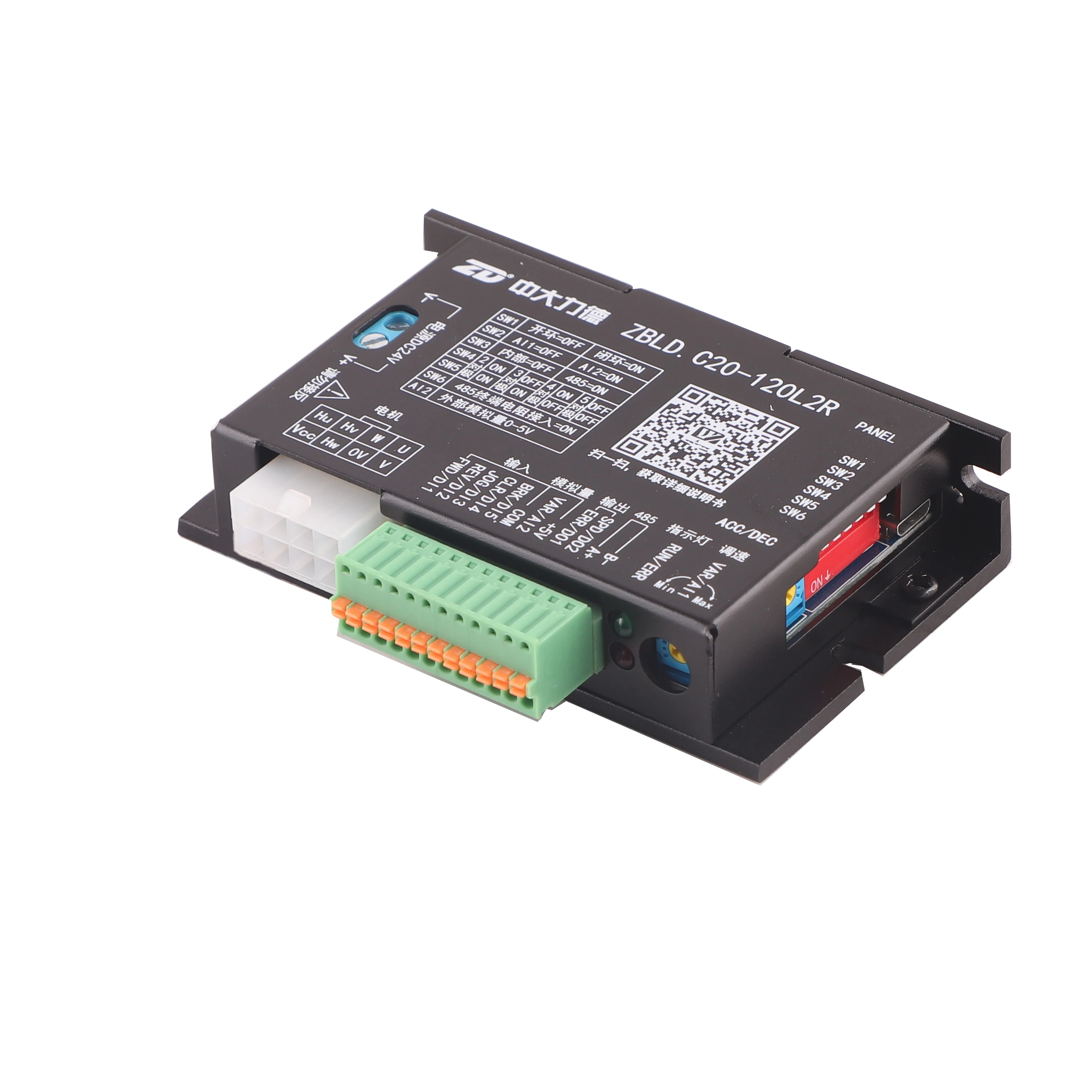 

C20-120L2R 24V 120W DC Brushless Motor Driver Low Voltage Drive Control Governor Built-in Type