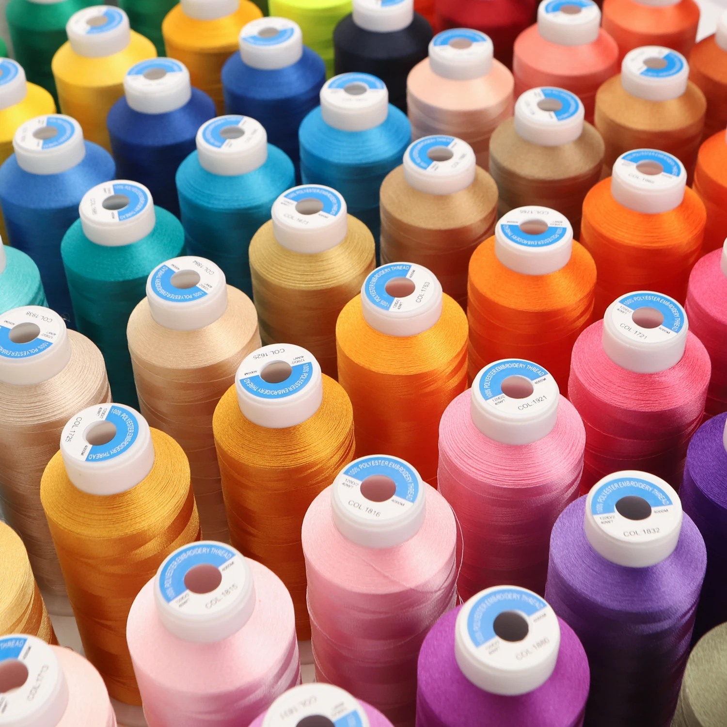 Description Picture 5 of item80 Colors 120D/2 High Tenacity Big Roll 4000m Colors Polyester Embroidery Thread for Brother Babylock Janome Singer Big Machine