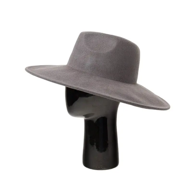 Cappello Piatto Fedora Unisex Classico Nero alla oda Cappello da