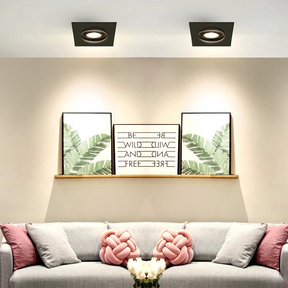 LED Downlight Recessed Ceiling Lights 360 Rotate Double/Single Headed Dimmable COB Spotlights For Indoor Lighting led downlight recessed ceiling spotlight ceiling lamps