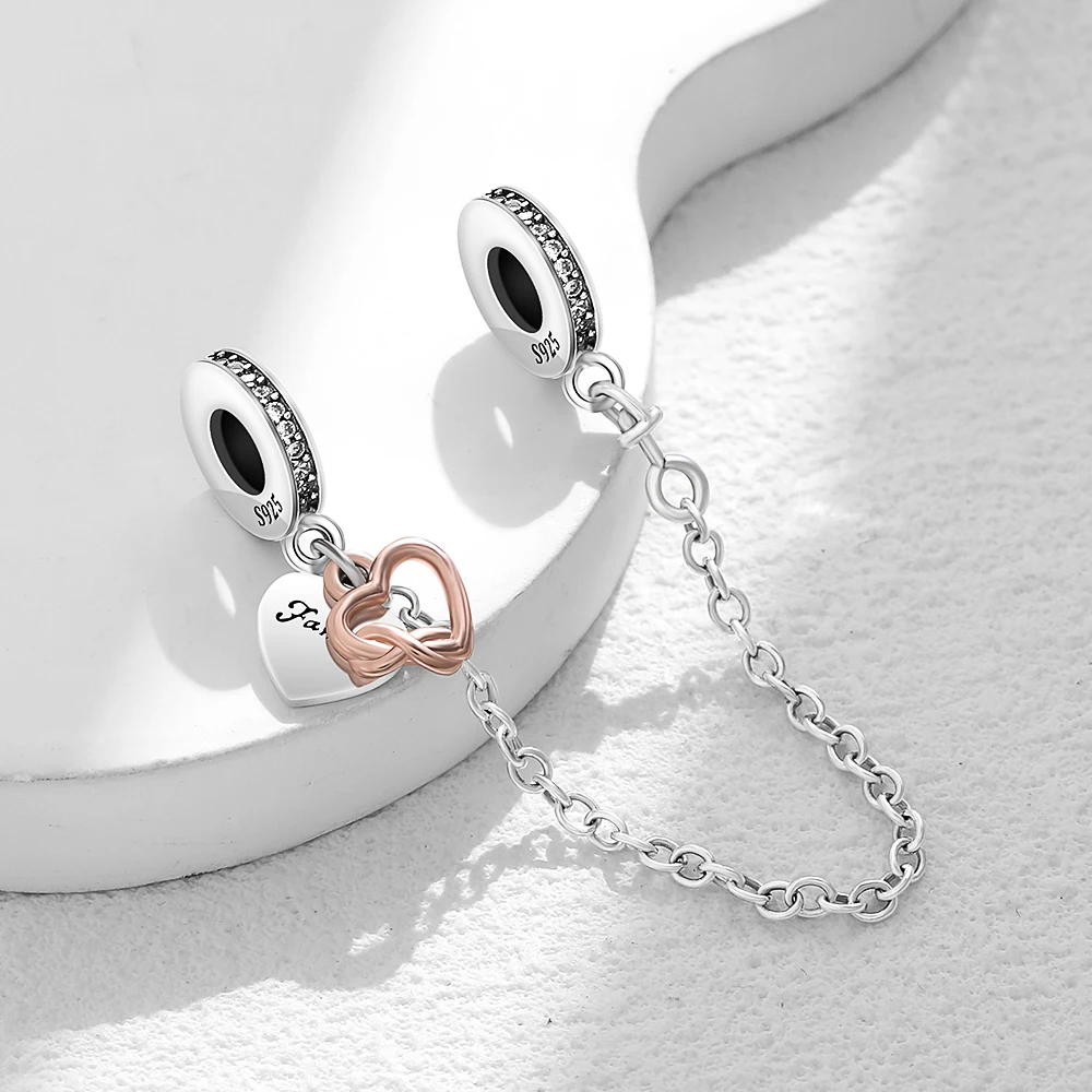 New 925 High-Quality Silver Daisy Leaf Shiny Split Chain Buckle Charm Fit for Original DIY Bracelets Women's BoutiqueJewelry 2