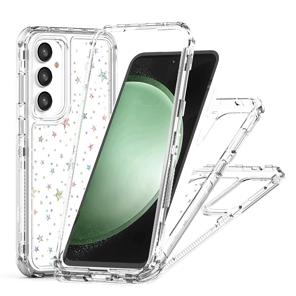 Laser Pattern Phone Case - Stylish Protective Back Cover