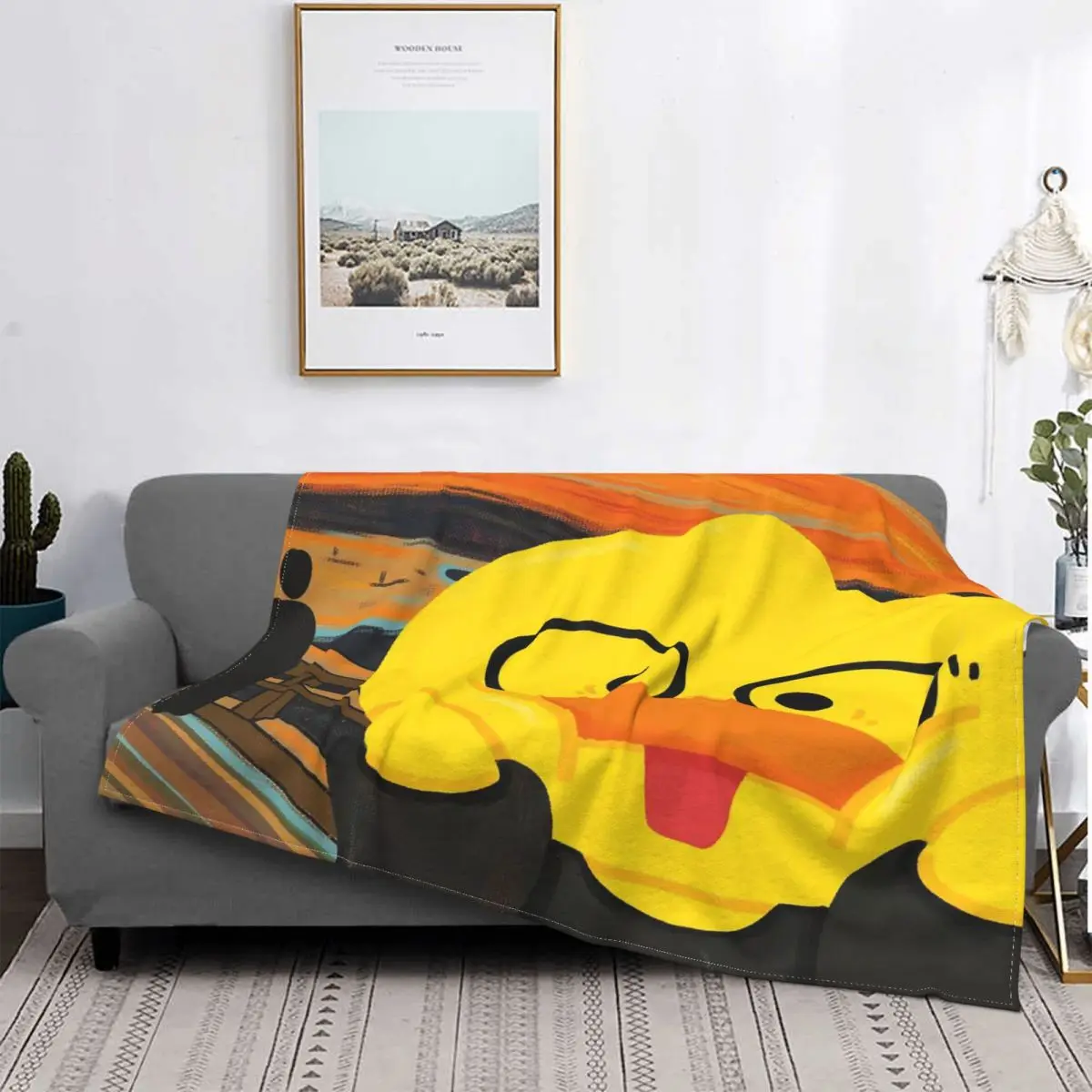 

Cute Yellow Duck Blankets Sofa Cover Flannel Printed Animal Cartoon Gift Kid Soft Throw Blankets for Home Car Bedding Throws