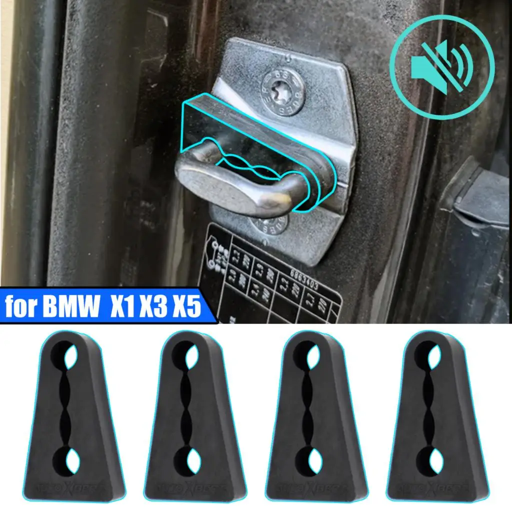 Sound Proof Mat Sound Insulation Mat Sound Deadener Mat Door Lock Damper Car Interior Sound Insulation Damper Door Lock Buffer Deaf Seal For BMW X1 X3 X5 For BMW 3 Series