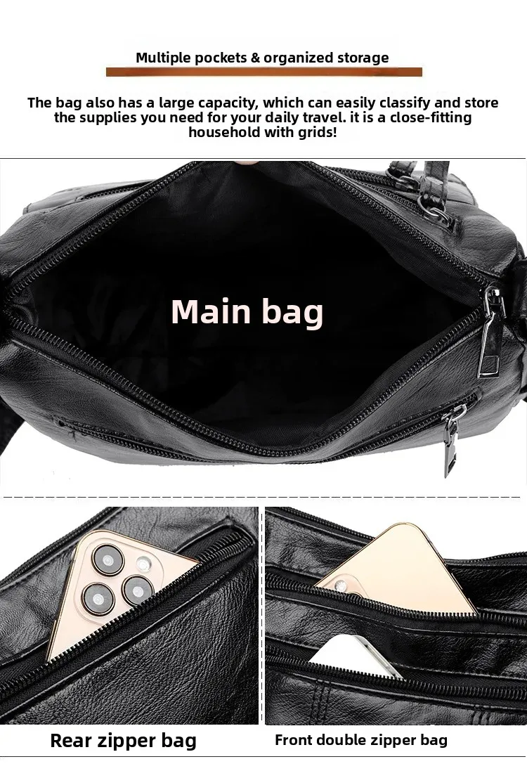 Designer-Umhängetaschen für Damen aus weichem PU-Leder