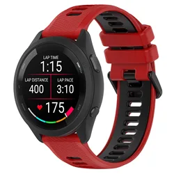 Enhanced Silicone Sport Strap for Smartwatches - Durable and Stylish Wristband Accessories (Red black)