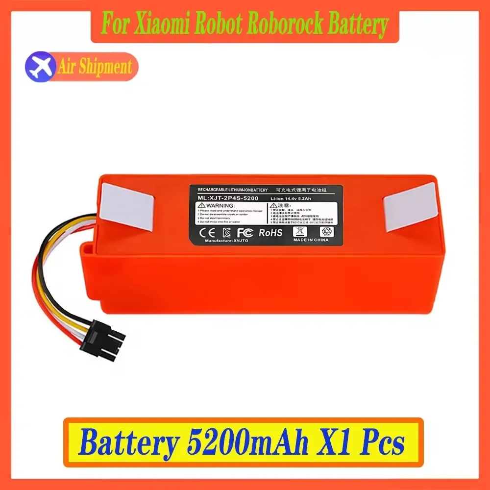 14.4V 6500mAh Replacement Battery For Roborock S6 S7 MaxV Q5 Q7 MAX Robot Vacuum Cleaner Accessories Parts Original