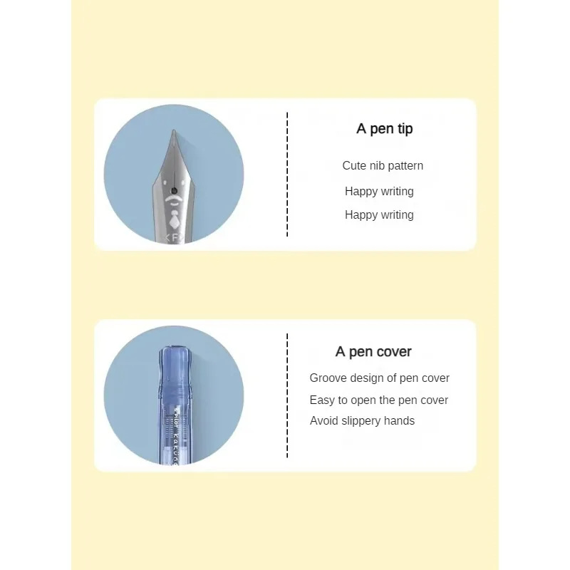 PILOT Baile Exclusive Transparent Colorful Smiling Face Pen - Cute Writing Practice Ink Pen