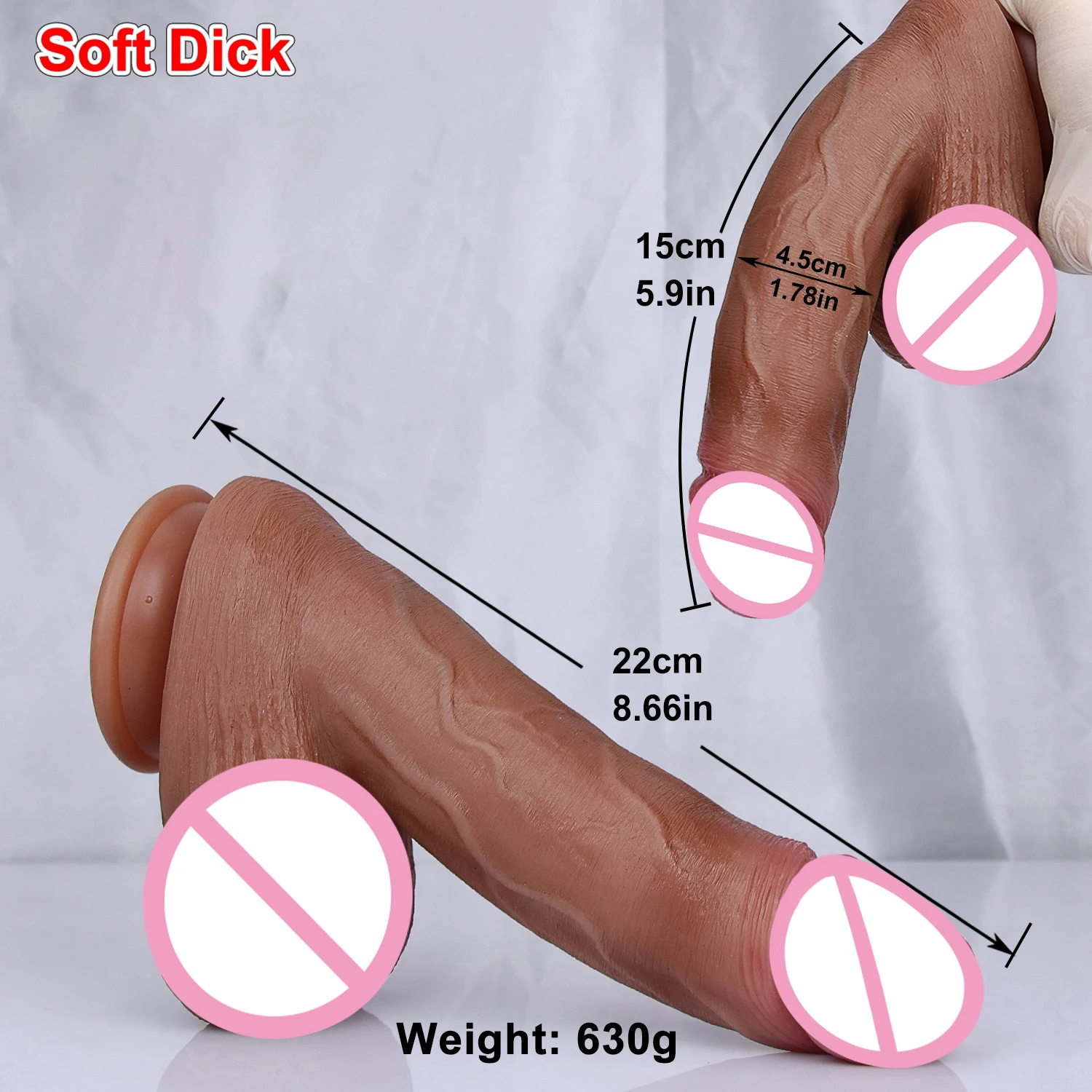 Sex Toys Flesh Realistic Strapon Soft Dildo Erotic Toy for Women Silicone Lesbian Vaginal Masturbators Penis Small Suction Cup Thick Dick