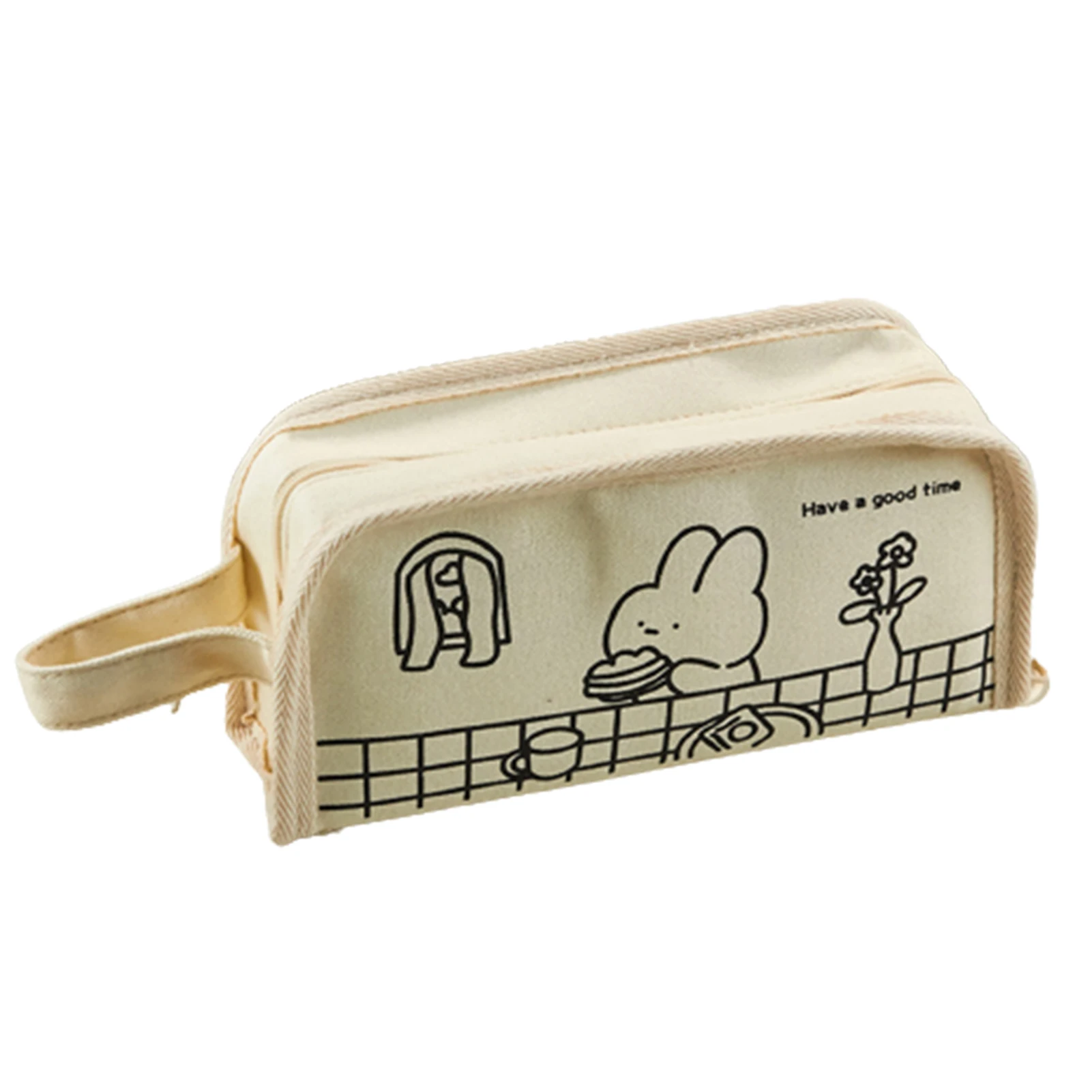 

Cute Cartoon Pencil Case with Handle Washable Student Stationery Bag Gift for Girls Boys Students Kids