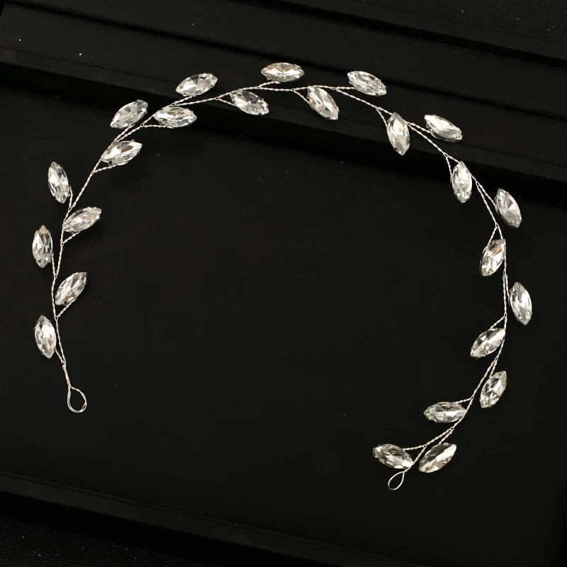 Silver Color Bridal Tiaras Headbands For Wedding Handmade Cheaper Crystal Women Hair Jewelry Girls Headpiece Headdress hair accessories bridal hair accessories crown headband